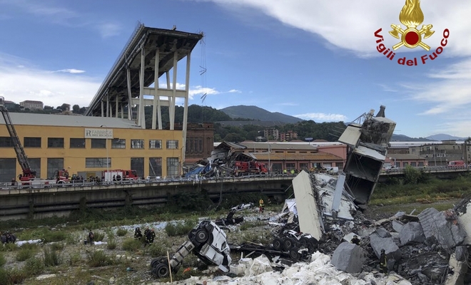 Γένοβα: Στους 37 οι νεκροί από την κατάρρευση της γέφυρας