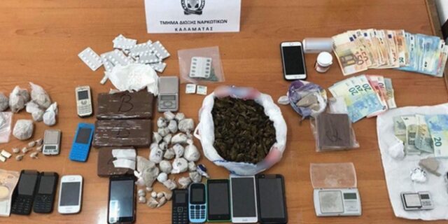 Εξαρθρώθηκε κύκλωμα διακίνησης ναρκωτικών σε Μεσσηνία και Αττική