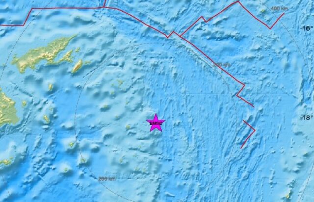 Ισχυρός σεισμός 8,2 Ρίχτερ στα νησιά Φίτζι δεν έγινε αντιληπτός