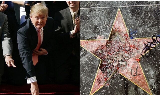 Η “εκδίκηση” του Τραμπ: Το κατεστραμμένο αστέρι του στο Walk of Fame αντικαταστάθηκε από 50 νέα