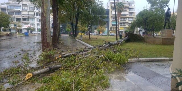 Σε επιφυλακή εν μέσω κυκλώνα Ζορμπά η Καλάματα: Υποχώρησαν σκαλωσιές και κάγκελα – Έπεσαν δένδρα