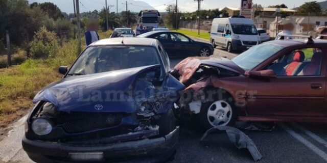 Λαμία: Καραμπόλα στην παλιά Εθνική Οδό – Τρία άτομα στο νοσοκομείο