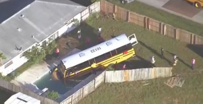 ΗΠΑ: Σχολικό λεωφορείο έπεσε σε πισίνα