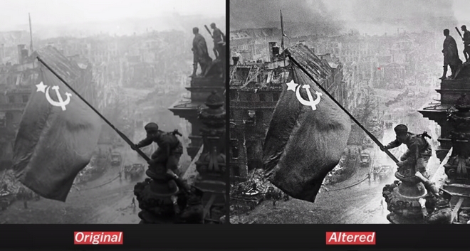 Η σημαία στο Reichstag: Η κρυφή λεπτομέρεια που σβήστηκε από το ιστορικό καρέ