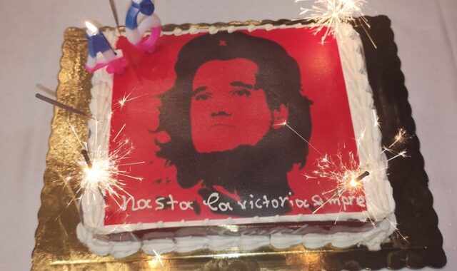 Ο Γεωργιάδης γιόρτασε τα γενέθλια του με τούρτα Αδωνι- Τσε Γκεβάρα