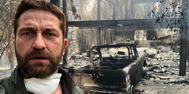 Φωτιά στην Καλιφόρνια: Ο Gerard Butler ανάμεσα στους πυρόπληκτους – Αποκαΐδια το σπίτι του
