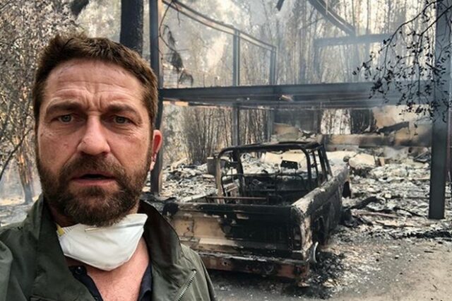 Φωτιά στην Καλιφόρνια: Ο Gerard Butler ανάμεσα στους πυρόπληκτους – Αποκαΐδια το σπίτι του