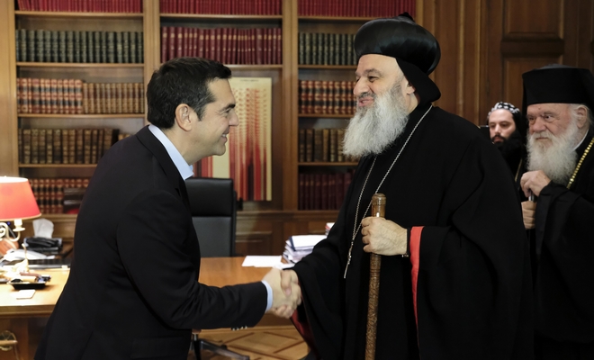 Τσίπρας με τον Πατριάρχη Αντιόχειας για τους χριστιανούς της Συρίας