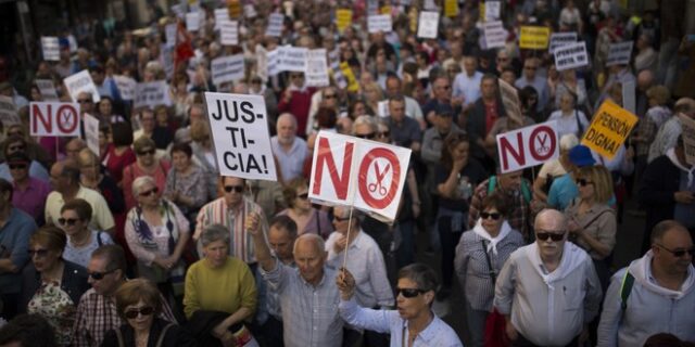 Ισπανία: Στους δρόμους οι συνταξιούχοι για “αξιοπρεπείς συντάξεις”