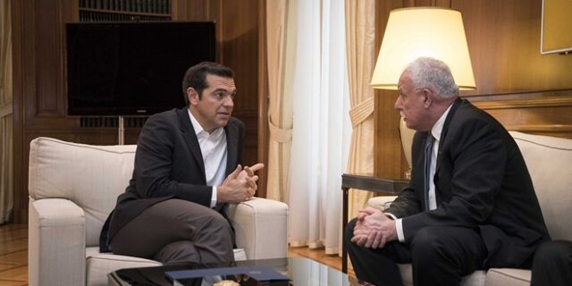 Συνάντηση Τσίπρα με τον Παλαιστίνιο ΥΠΕΞ