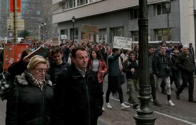 Στο Βέλγιο οι μαθητές διαδηλώνουν κάθε Πέμπτη για την κλιματική αλλαγή