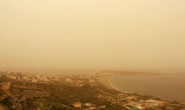 Κρήτη: Η αφρικανική σκόνη κάλυψε τα Χανιά