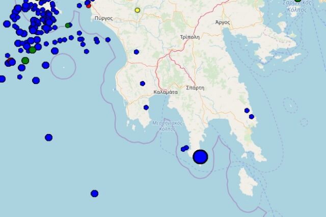 Σεισμός 4,3 ρίχτερ ανοιχτά της Πελοποννήσου