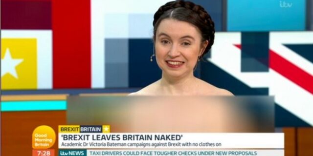 Βρετανίδα οικονομολόγος γδύνεται για να διαμαρτυρηθεί περί Brexit