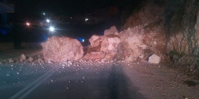 Κατολίσθηση στο Ηράκλειο – Από τύχη δεν τραυματίστηκε κανείς