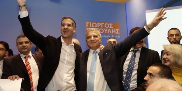 Αγκαλιά Πατούλης- Μπακογιάννης στην πίτα του υποψήφιου περιφερειάρχη Αττικής