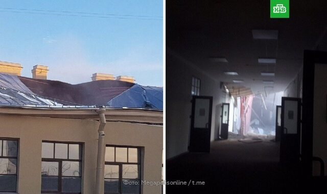 Ντοκουμέντο: Η στιγμή της κατάρρευσης της οροφής πανεπιστημίου στην Αγία Πετρούπολη
