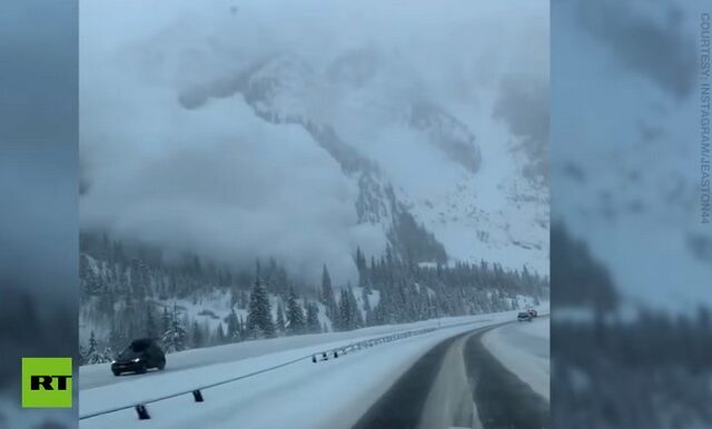 Σοκαριστικά πλάνα: Χιονοστιβάδα – γίγας καταπίνει δρόμο και οχήματα