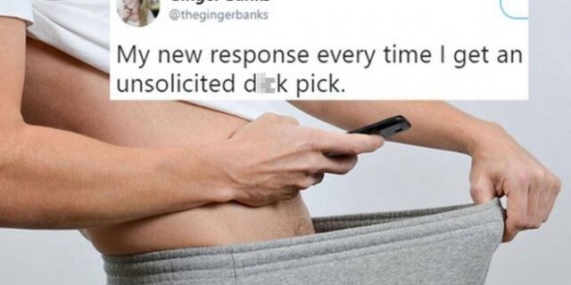 Μια γυναίκα βρήκε τον τέλειο τρόπο να απαντήσει στα XXX καρέ που της στέλνουν άντρες