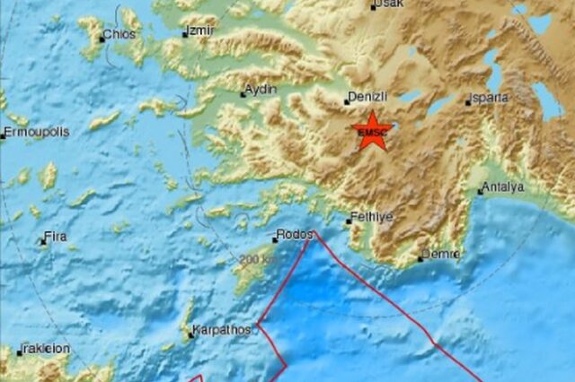 Σεισμός 4,9 Ρίχτερ στην Τουρκία – Αισθητός στα Δωδεκάνησα