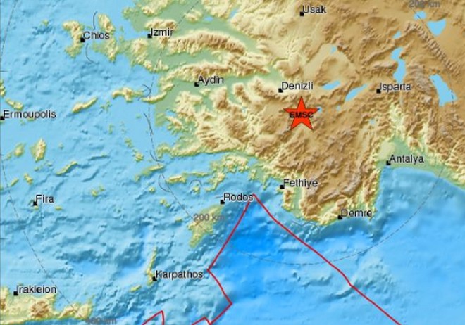 Σεισμός 4,9 Ρίχτερ στην Τουρκία – Αισθητός στα Δωδεκάνησα
