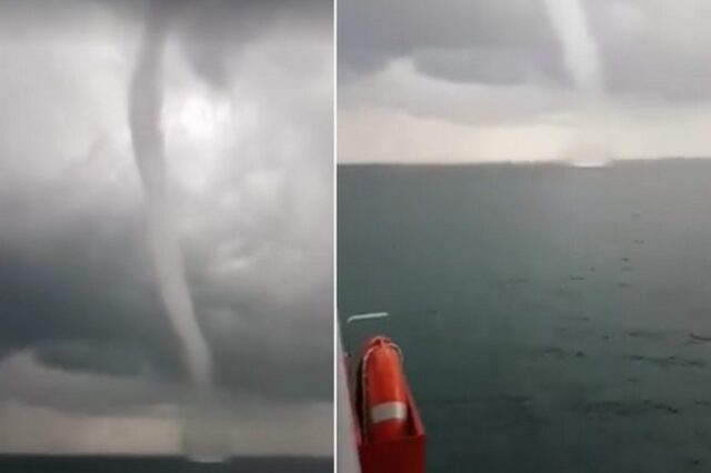 Υδροστρόβιλος “χτύπησε” πλοίο που ταξίδευε στο Ιόνιο