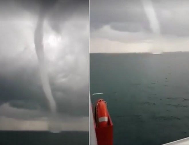 Υδροστρόβιλος “χτύπησε” πλοίο που ταξίδευε στο Ιόνιο