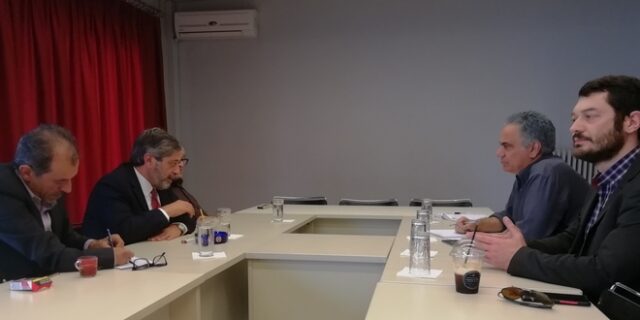 Συνάντηση Σκουρλέτη με τον Πρέσβη του Κράτους της Παλαιστίνης
