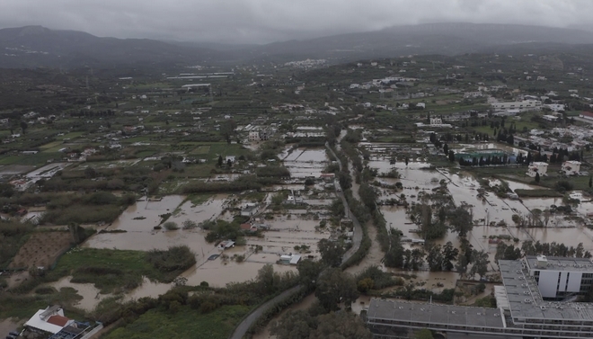 Βίντεο drone: Εικόνες καταστροφής από την πλημμυρισμένη Σητεία
