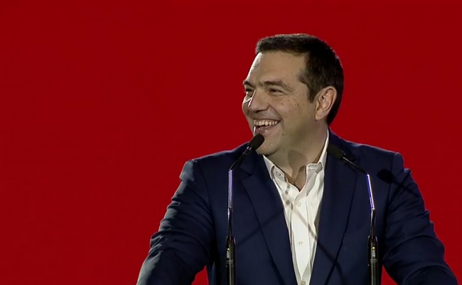 Ο Αλέξης Τσίπρας στην παρουσίαση του ψηφοδελτίου της Ρένας Δούρου