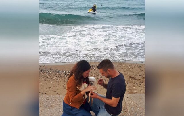Απίθανο: Πρόταση γάμου από… τζετ σκι στην Κρήτη
