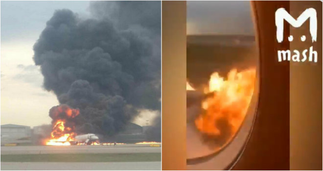 Μόσχα: Ντοκουμέντο μέσα από το φλεγόμενο Superjet – Πώς αναπήδησε και πήρε φωτιά