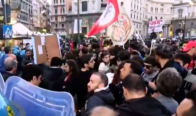 Ιταλία: Με διαδηλώσεις και επεισόδια “υποδέχθηκε” τον Σαλβίνι η Νάπολη