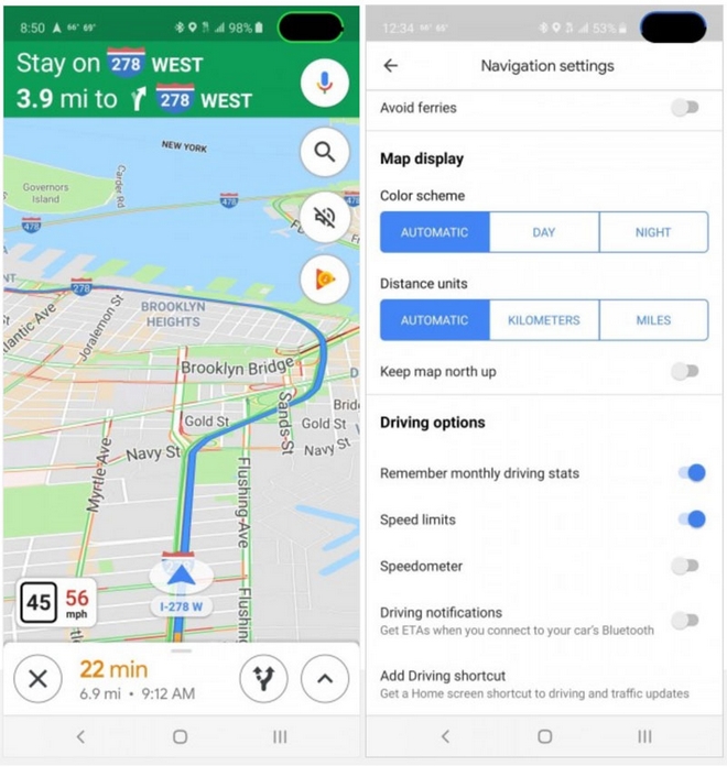 Google Maps: Προσθήκη και ταχύμετρου στην υπηρεσία