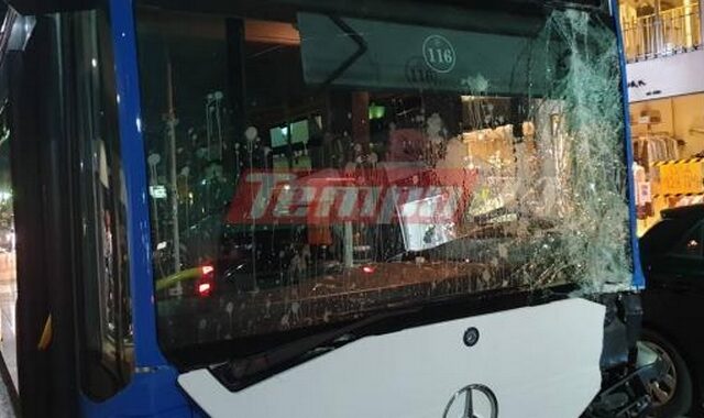 Πάτρα: “Τρελή” πορεία ακυβέρνητου λεωφορείου στο κέντρο της πόλης