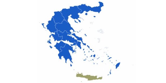 Περιφερειακές εκλογές 2019 – Β’ γύρος: Ο χάρτης της Ελλάδας στο 74% της ενσωμάτωσης