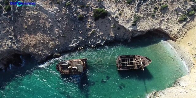 Αμοργός: Το εντυπωσιακό ναυάγιο “Ολύμπια” που κοσμεί την Κάτω Μεριά