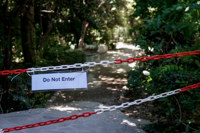 Κλειστός ο Εθνικός Κήπος λόγω καιρικών συνθηκών