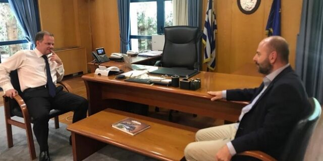Συνάντηση Κώστα Καραμανλή με τον πρόεδρο του ΤΕΕ