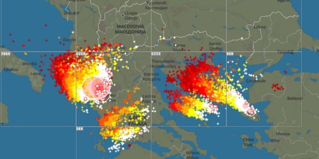 Κακοκαιρία: Πάνω από 5.000 κεραυνοί “χτύπησαν” την βόρεια Ελλάδα