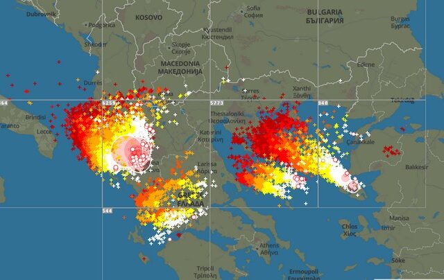 Κακοκαιρία: Πάνω από 5.000 κεραυνοί “χτύπησαν” την βόρεια Ελλάδα