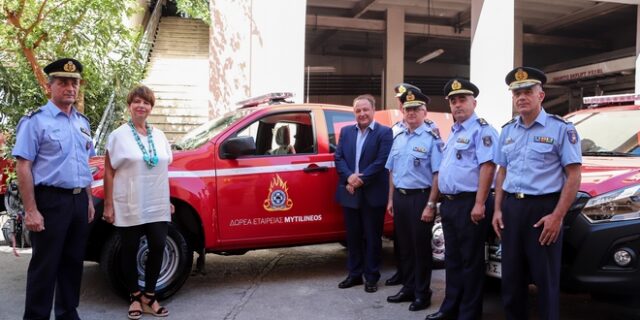 Δωρεά έξι οχημάτων στην Πυροσβεστική από την εταιρεία “MYTILINEOS”
