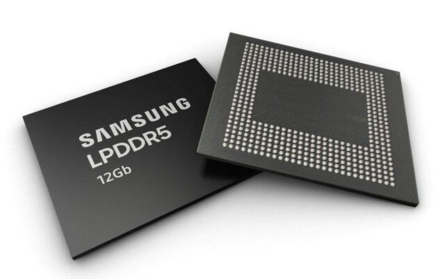 Η Samsung ξεκινά τη μαζική παραγωγή μνημών 12Gb LPDDR5 DRAM για smartphones