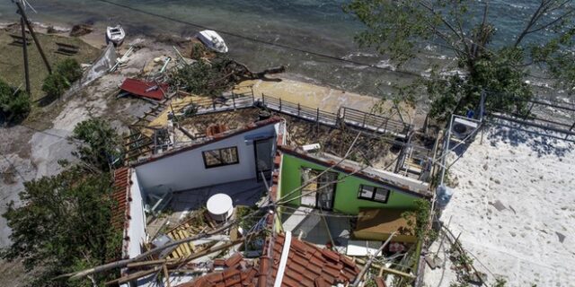 Κακοκαιρία στη Χαλκιδική: Η καταιγίδα είχε διάμετρο 160 χλμ. και ριπές ανέμου έως 132 χλμ./ώρα