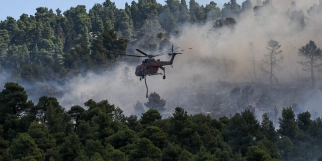 Σε εξέλιξη φωτιά στους Γαργαλιάνους