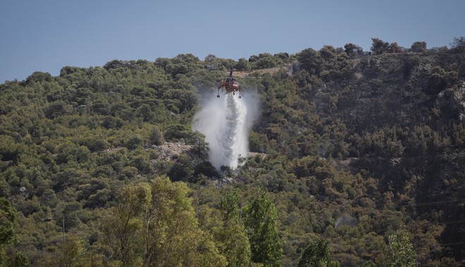 Σε εξέλιξη φωτιά στα Άσπρα Σπίτια Διστόμου – Προς ύφεση βαίνουν τα υπόλοιπα μέτωπα