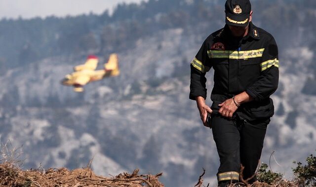 Φωτιά στην Εύβοια: Τιτάνια μάχη με τις αναζωπυρώσεις δίνουν οι πυροσβέστες – Στο μέτωπο και τρία ευρωπαϊκά αεροσκάφη