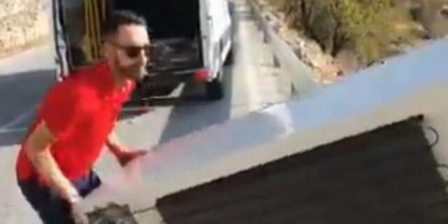 Ισπανία: Πέταξε ένα ψυγείο σε γκρεμό αλλά αναγκάστηκε να το πάρει πίσω