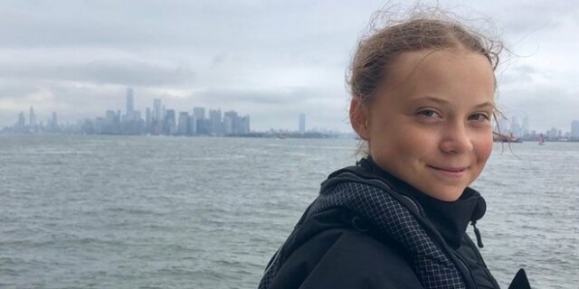 Η Γκρέτα Τούνμπεργκ έφτασε στη Νέα Υόρκη