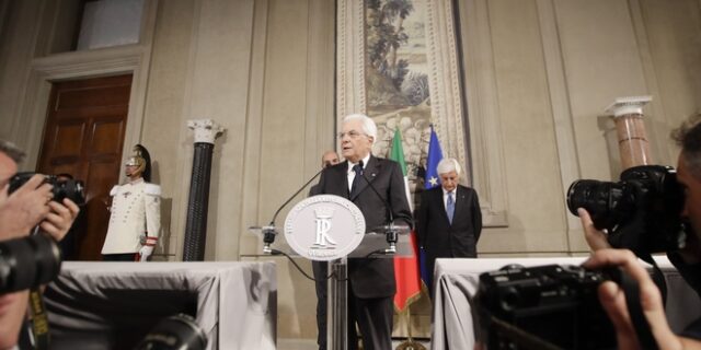 Ιταλία: Προθεσμία έως την Τετάρτη για τον σχηματισμό κυβέρνησης